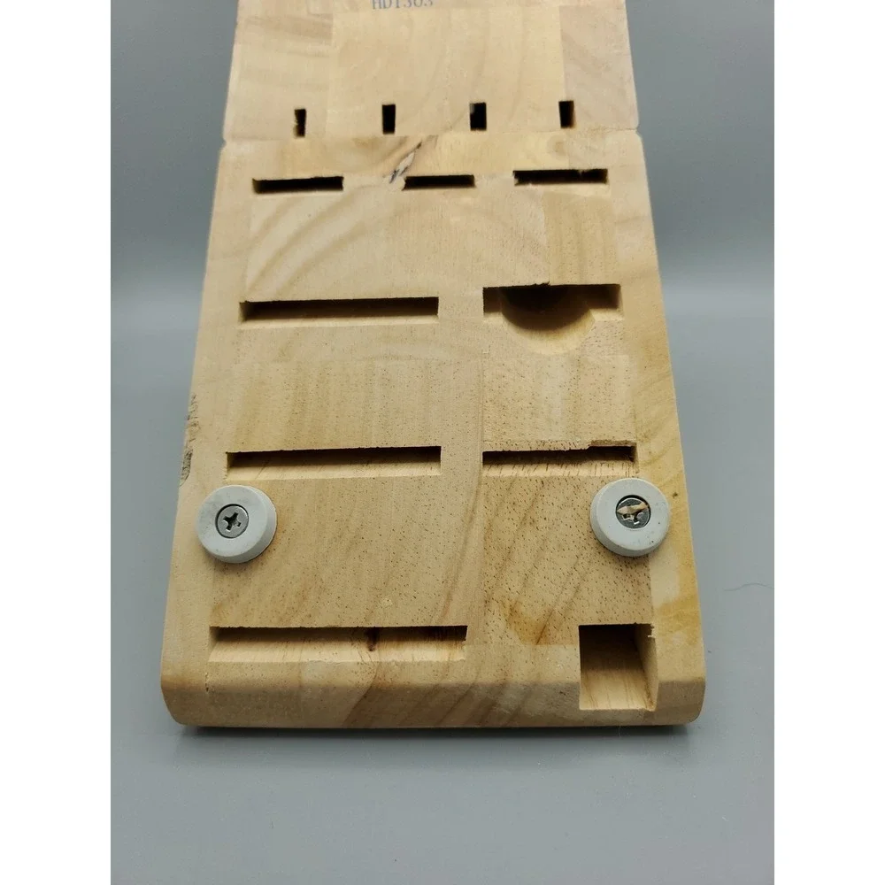 Wusthof 13‎ Slot Solid Hardwood Knife Block Blonde Light  HD1303 Countertop READ